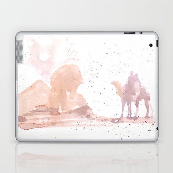 Watercolor landscape illustration_Egypt Laptop & iPad Skin