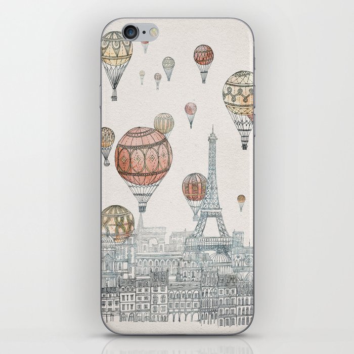Voyages Over Paris iPhone Skin