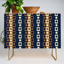 Hornsea Studiocraft Squares and Circles 1965-6 Surface  Pattern by Patrick Rylands Credenza