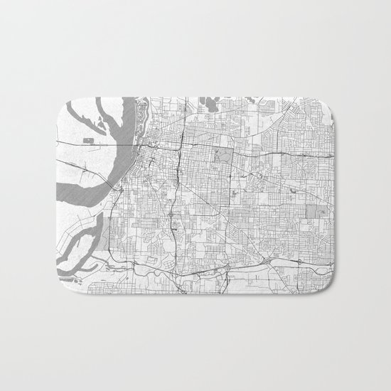 Memphis Map Line Bath Mat