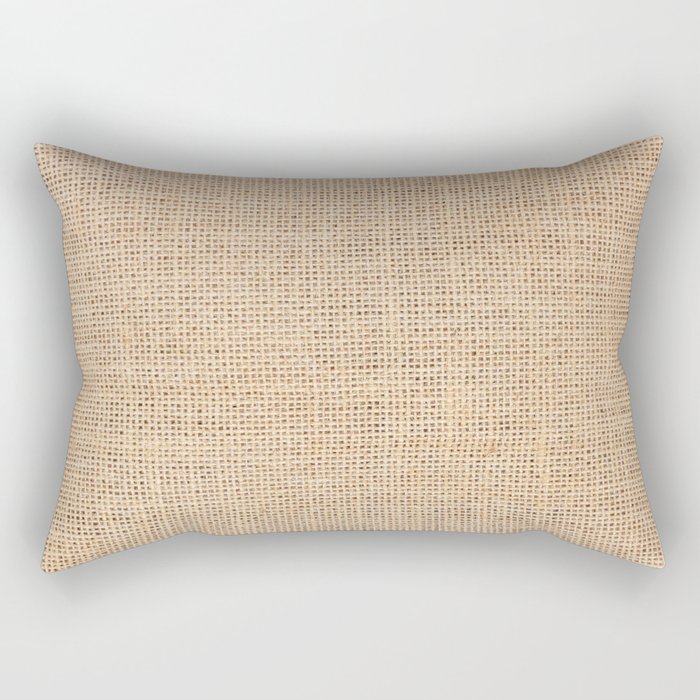 Trompe L'oeil - Tan Burlap Rectangular Pillow