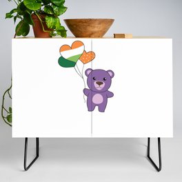 Bear With Ireland Balloons Cute Animals Happiness Credenza