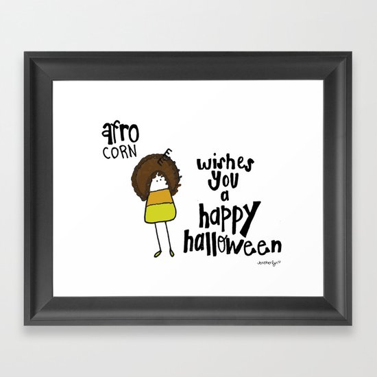Afro Corn Framed Art Print