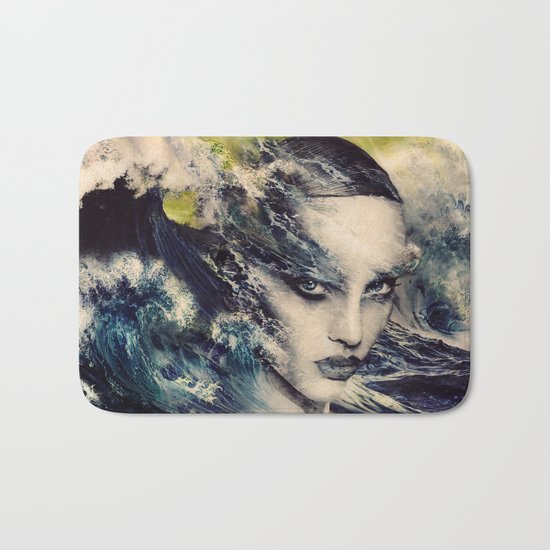 THE STORY OF A LACING WAVE Bath Mat