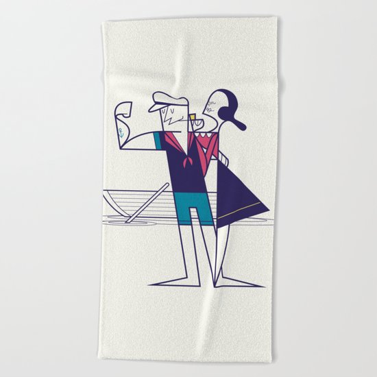 We will sail away Beach Towel