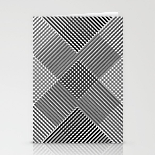 Minimal Abstract Triangles Geometry Black White Stationery Cards