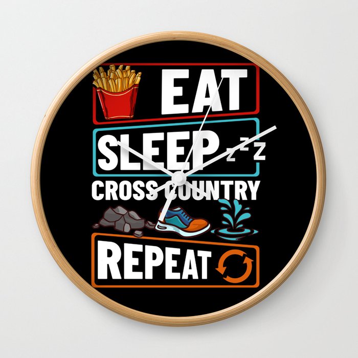 Cross Country Running Coach Training XC Run Race Wall Clock