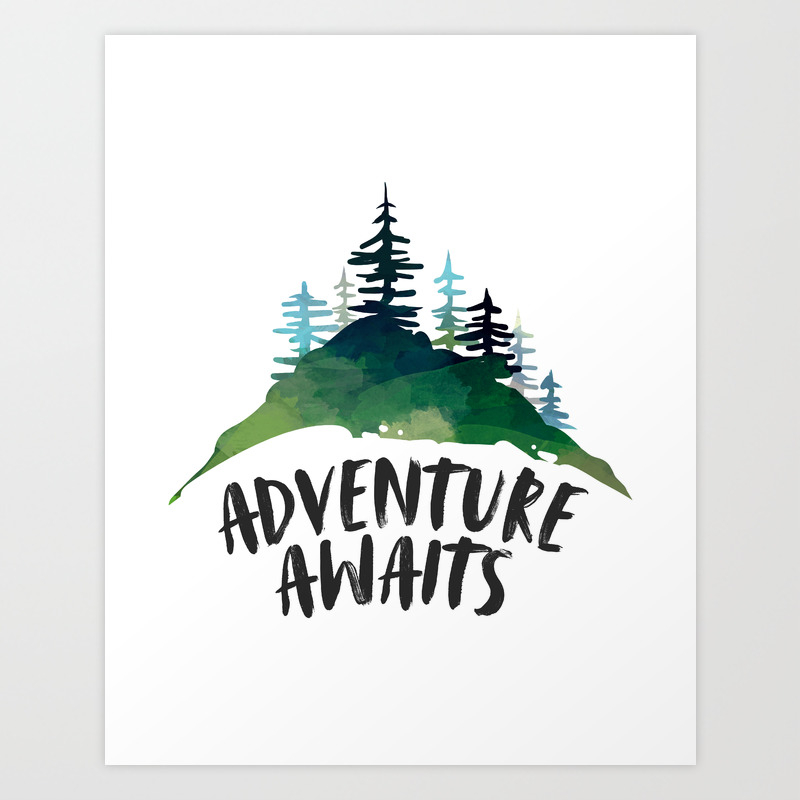Adventure Awaits Motivational Quote Arrow Print Gift Idea Printable Art Art Print By Printableartsy Society6