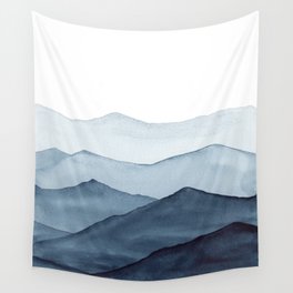 abstract watercolor mountains Wall Tapestry