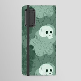 Blue green Plastic Ocean with Skull Android Wallet Case