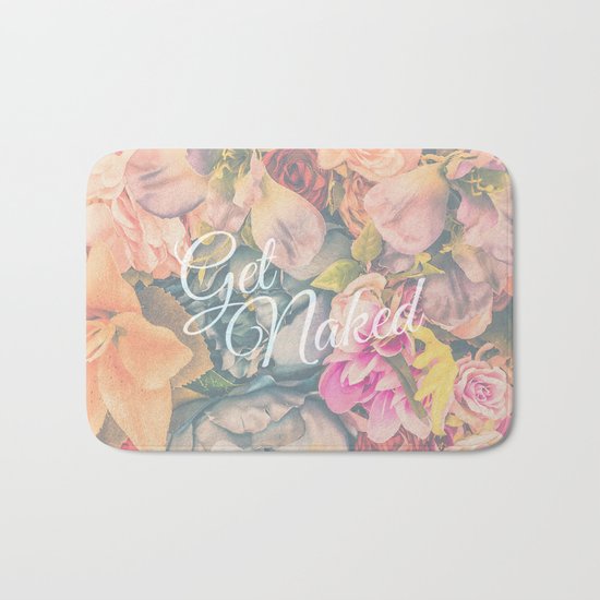 Get Naked Floral Bath Mat