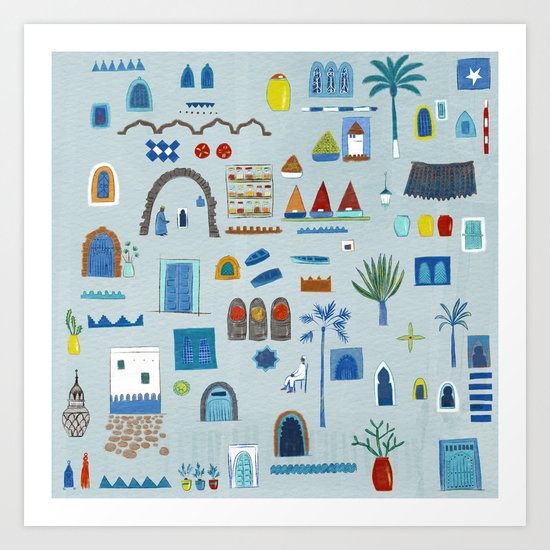 Morocco Sketch Art Print