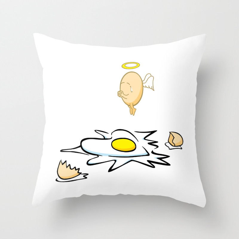 Broken Egg Ed Valentine Throw Pillow By Yanying Society6