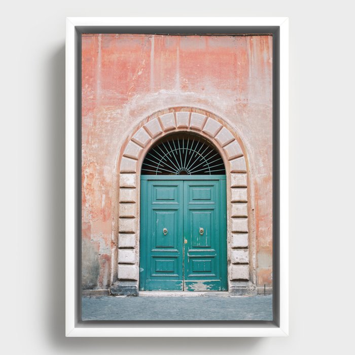 Rome Trastevere Door | Italy Travel Photography Framed Canvases