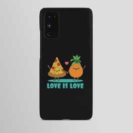 Love Cute Pride Pineapple Pizza Android Case