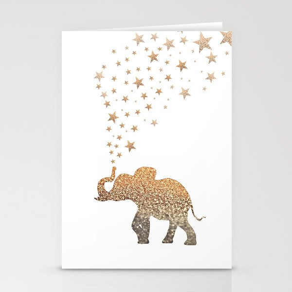 GOLD ELEPHANT Stationery Cards