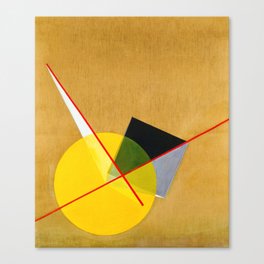 Yellow Circle and Black Square by Laszlo Moholy-Nagy Canvas Print