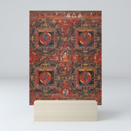 Four Circle Hevajra Mandala Buddhist mandala Tibetan Mini Art Print