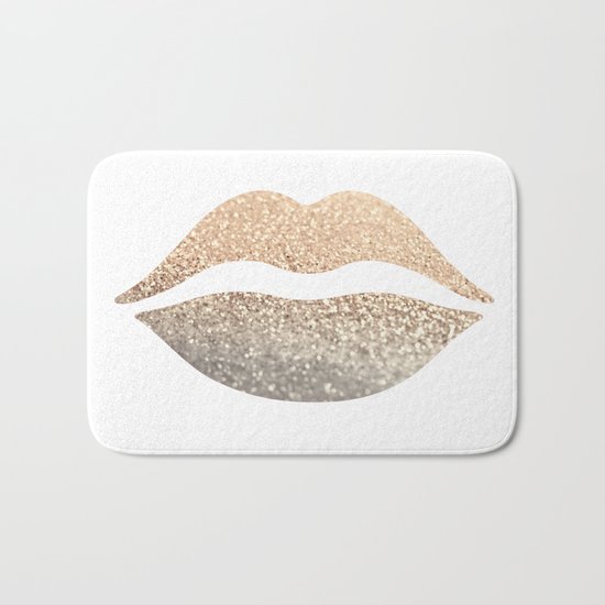 GOLD LIPS Bath Mat
