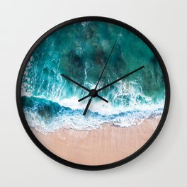 Aqua Green Ocean Art Wall Clock