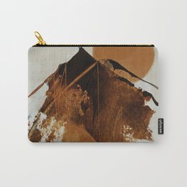 abstract mountains, rustic orange sunrise Carry-All Pouch | Collage, Oil, Sunrise, Orange, Outdoors, Sketch, Rustic, Curated, Nature, Hiker 