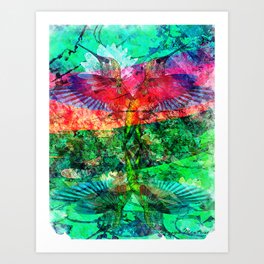 Hummingbird Heartbeat Art Print