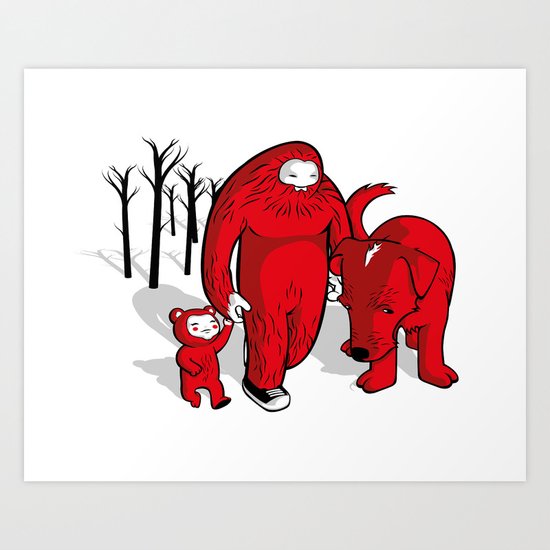 a lot of snow Art Print
