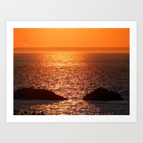 Orange Skies at Sunset Art Print