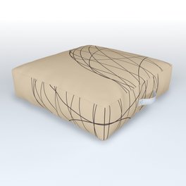 Minimalistic Sphere Wireframe SQ_ Outdoor Floor Cushion