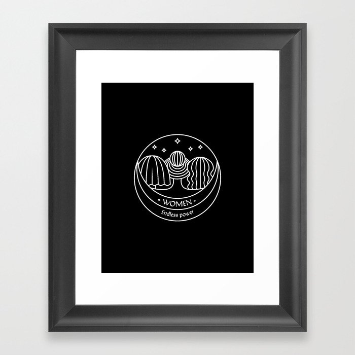 Women Power Moon Tribe Framed Art Print