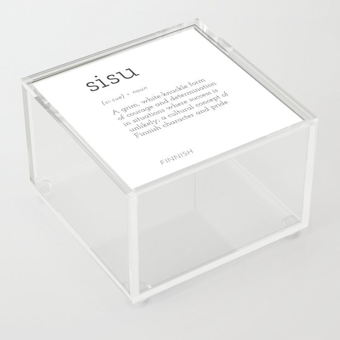 Sisu Definition Acrylic Box