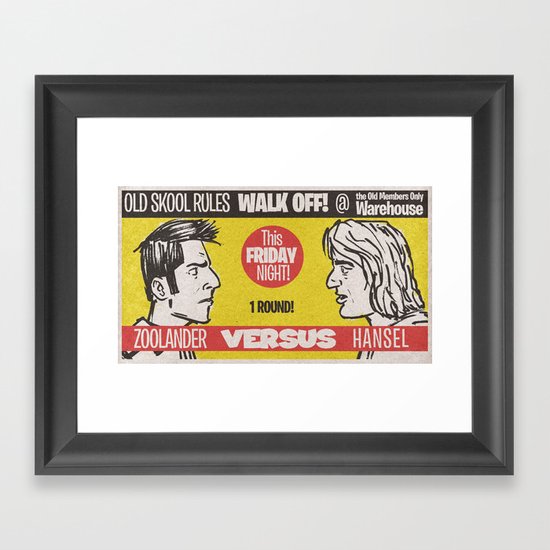 Zoolander VS Hansel Walk Off! Framed Art Print