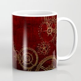Steampunk Cog Pattern Grungy  Coffee Mug