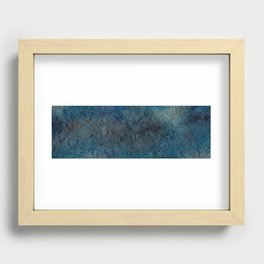 Blue Cracked Wall Recessed Framed Print