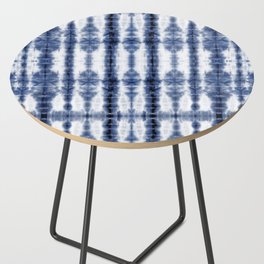 Tiki Shibori Blue Side Table