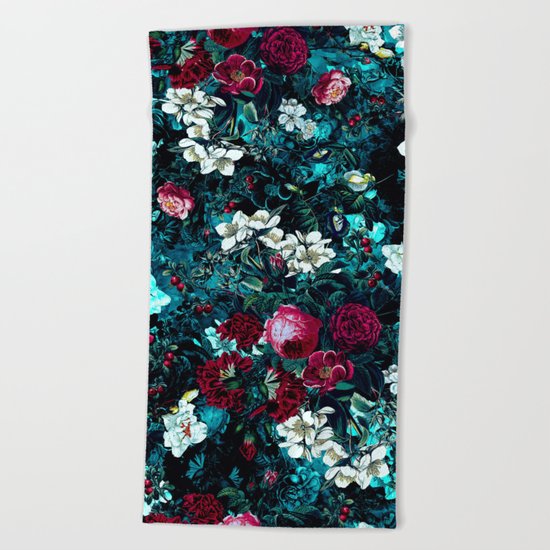 Night Garden IX Beach Towel