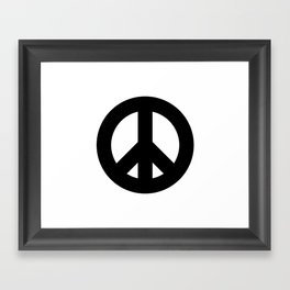 Big Black Peace Symbol Framed Art Print
