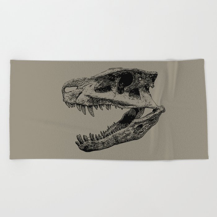 Postosuchus Skull Beach Towel by Mister Groom | Society6