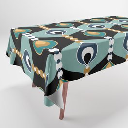 Retro 60s 70s - Boho Chic - Vintage Bohemian Mid-Century Pattern Tablecloth