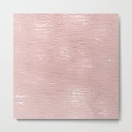 Metallic Rose Gold Blush Metal Print | Illustration, Pink, Scandi, Bronze, Painting, Pattern, Scandinavian, Graphicdesign, Glitter, Neutral 
