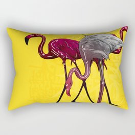 The Flamingo Gang Rectangular Pillow
