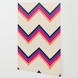 Colorful V Shape Retro Summer Stripes Sosamsin Wallpaper