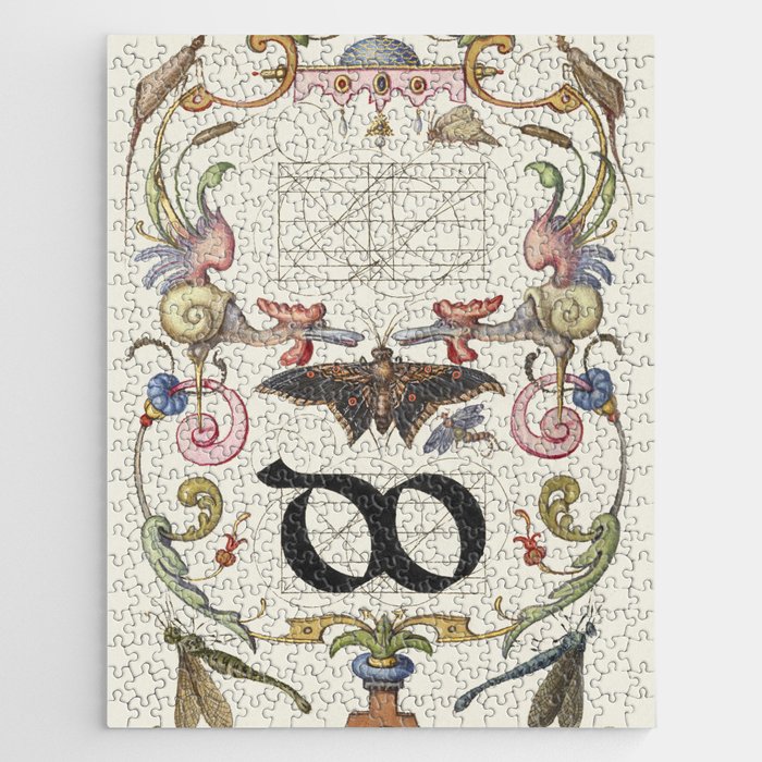 Vintage calligraphy art Jigsaw Puzzle