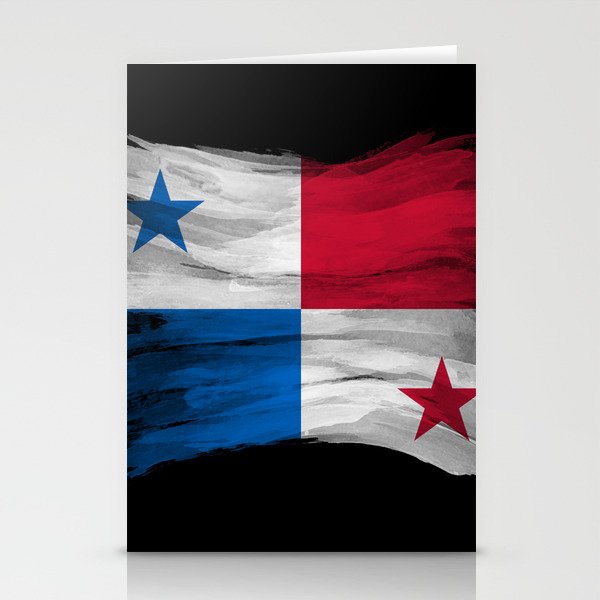 Panama flag brush stroke, national flag Stationery Cards