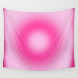 Spiritual Pink Aura Gradient Ombre Sombre Abstract  Wall Tapestry