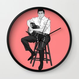 Young Johnny Cash Wall Clock
