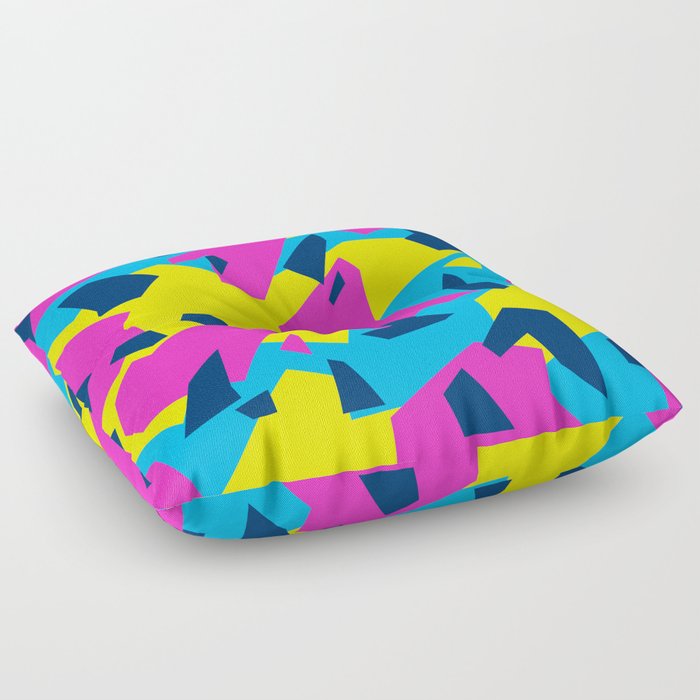 Blue\Yellow\Pink\Navy Geometric camo Floor Pillow