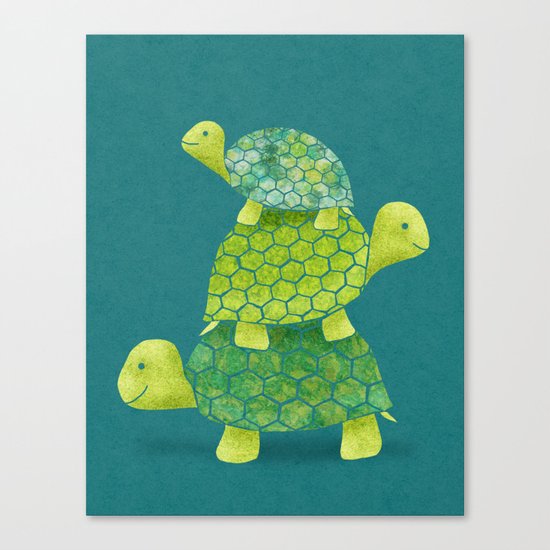 Turtle Stack Canvas Print