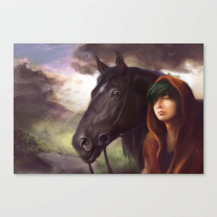 A Boy and His Horse Canvas Print