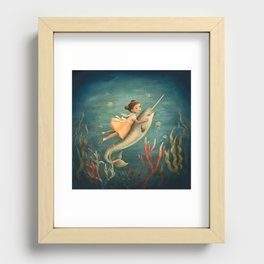 Narwhal Girl by Emily Winfield Martin Recessed Framed Print